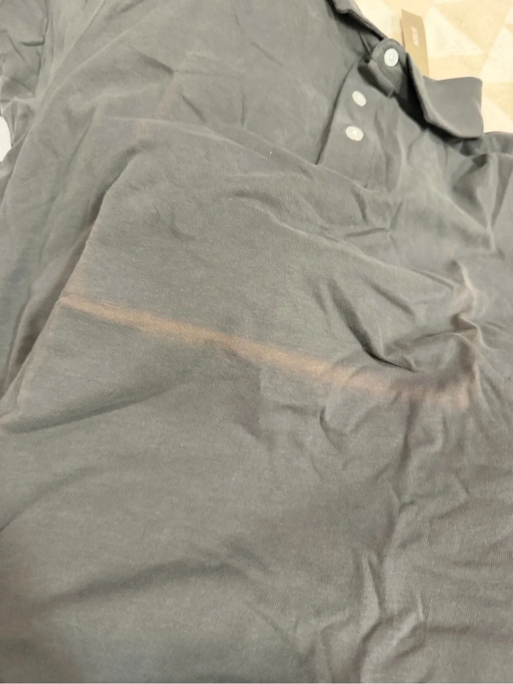 J crew dusty charcoal Sueded cotton polo shirt